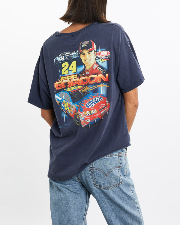 Vintage, Jeff, Gordon, NASCAR, Racing, Tee, The Real Deal, size small, colour Navy, newtown, sydney, australia, thrift store, opshop, preloved, secondhand, sustainable, retro, antique, 70s, 80s, 90s, 2000s, 00s, fashion, clothing, streetwear, trendy, garment, style, boutique, store, shop, archive, sale, cheap, best, top, T-Shirts