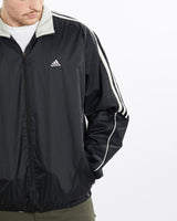 Vintage, Adidas, Windbreaker, Jacket, The Real Deal, size large, colour Black, newtown, sydney, australia, thrift store, opshop, preloved, secondhand, sustainable, retro, antique, 70s, 80s, 90s, 2000s, 00s, fashion, clothing, streetwear, trendy, garment, style, boutique, store, shop, archive, sale, cheap, best, top, Jackets