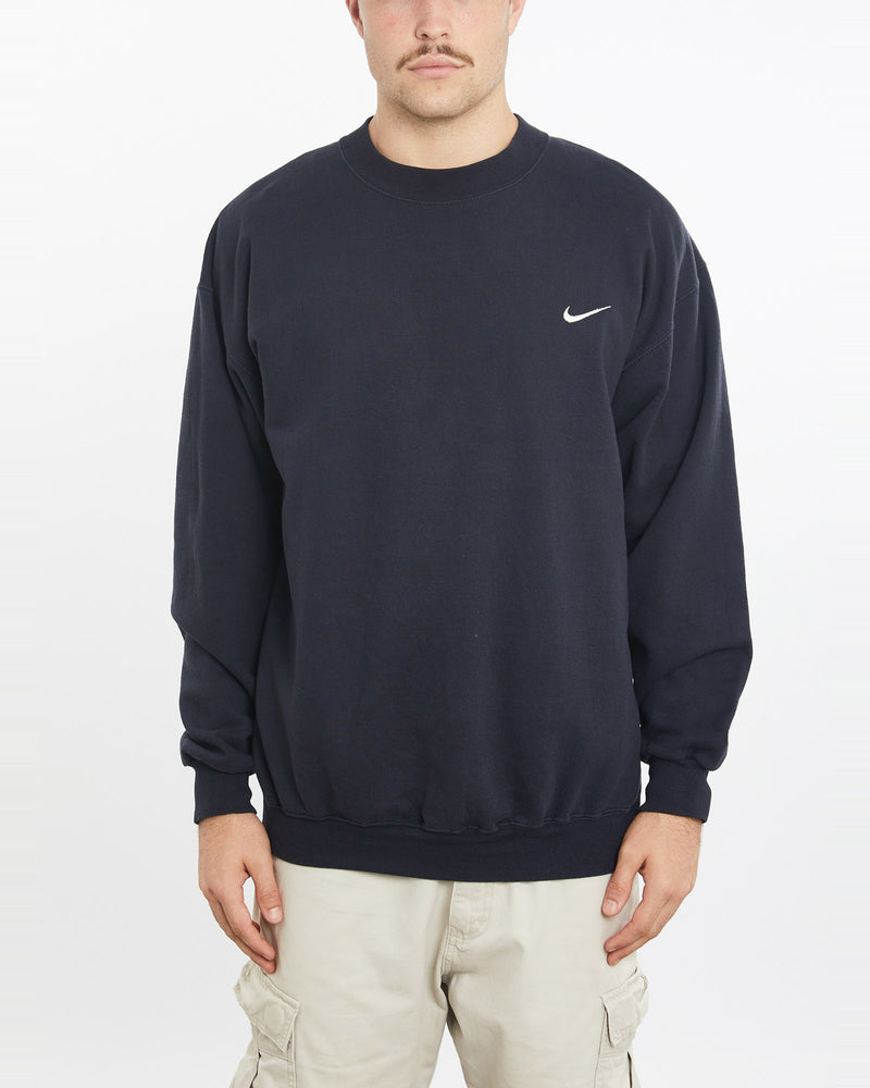 Vintage, Nike, Sweatshirt, The Real Deal, size extra large, colour Navy, newtown, sydney, australia, thrift store, opshop, preloved, secondhand, sustainable, retro, antique, 70s, 80s, 90s, 2000s, 00s, fashion, clothing, streetwear, trendy, garment, style, boutique, store, shop, archive, sale, cheap, best, top, Sweats and hoodies