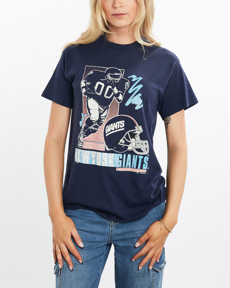 Vintage, 1990, NFL, New, York, Giants, Tee, The Real Deal, size small, colour Navy, newtown, sydney, australia, thrift store, opshop, preloved, secondhand, sustainable, retro, antique, 70s, 80s, 90s, 2000s, 00s, fashion, clothing, streetwear, trendy, garment, style, boutique, store, shop, archive, sale, cheap, best, top, T-Shirts