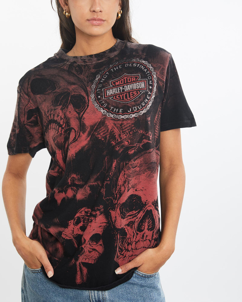 Vintage, Y2K, Harley, Davidson, Tee, The Real Deal, size small, colour Black, newtown, sydney, australia, thrift store, opshop, preloved, secondhand, sustainable, retro, antique, 70s, 80s, 90s, 2000s, 00s, fashion, clothing, streetwear, trendy, garment, style, boutique, store, shop, archive, sale, cheap, best, top, T-Shirts