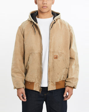 Vintage, 90s, Carhartt, Active', Jacket, The Real Deal, size large, colour Beige, newtown, sydney, australia, thrift store, opshop, preloved, secondhand, sustainable, retro, antique, 70s, 80s, 90s, 2000s, 00s, fashion, clothing, streetwear, trendy, garment, style, boutique, store, shop, archive, sale, cheap, best, top, Jackets