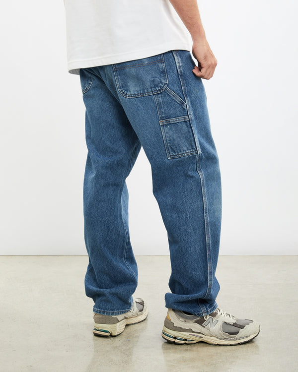 Vintage Rustler Denim Carpenter Pants <br>36" , The Real Deal , newtown, sydney, australia, thrift store, opshop, preloved, secondhand, sustainable, retro, antique, 70s, 80s, 90s, 2000s, 00s, fashion, clothing, streetwear, trendy, garment, style, boutique, store, shop, archive, sale, cheap, best, top