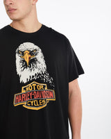 Harley, Davidson, Tee, The Real Deal, size double extra large, colour Black, newtown, sydney, australia, thrift store, opshop, preloved, secondhand, sustainable, retro, antique, 70s, 80s, 90s, 2000s, 00s, fashion, clothing, streetwear, trendy, garment, style, boutique, store, shop, archive, sale, cheap, best, top, T-Shirts