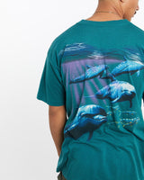 Vintage, 90s, Dolphin, Wildlife, Tee, The Real Deal, size large, colour Green, newtown, sydney, australia, thrift store, opshop, preloved, secondhand, sustainable, retro, antique, 70s, 80s, 90s, 2000s, 00s, fashion, clothing, streetwear, trendy, garment, style, boutique, store, shop, archive, sale, cheap, best, top, T-Shirts