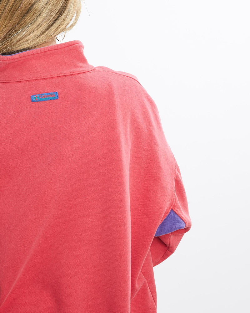 Vintage, 90s, Columbia, Quarter, Zip, Sweatshirt, The Real Deal, size small, colour Pink, newtown, sydney, australia, thrift store, opshop, preloved, secondhand, sustainable, retro, antique, 70s, 80s, 90s, 2000s, 00s, fashion, clothing, streetwear, trendy, garment, style, boutique, store, shop, archive, sale, cheap, best, top, Sweats and hoodies