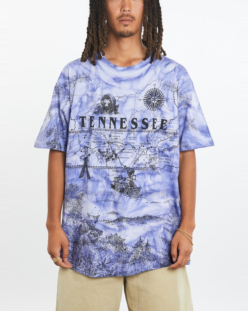 Vintage 1992 Tennessee USA Tee <br>L , The Real Deal , newtown, sydney, australia, thrift store, opshop, preloved, secondhand, sustainable, retro, antique, 70s, 80s, 90s, 2000s, 00s, fashion, clothing, streetwear, trendy, garment, style, boutique, store, shop, archive, sale, cheap, best, top