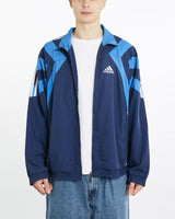 Vintage, 90s, Adidas, Track, Jacket, The Real Deal, size extra large, colour Blue, newtown, sydney, australia, thrift store, opshop, preloved, secondhand, sustainable, retro, antique, 70s, 80s, 90s, 2000s, 00s, fashion, clothing, streetwear, trendy, garment, style, boutique, store, shop, archive, sale, cheap, best, top, Jackets
