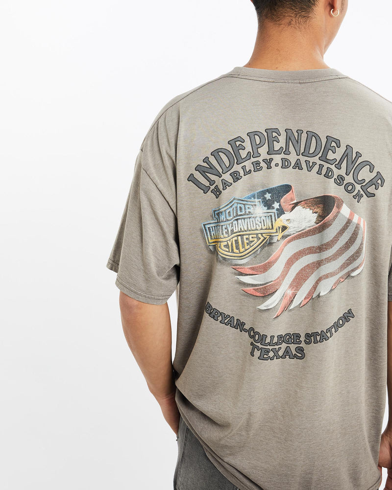 Vintage, Harley, Davidson, Tee, The Real Deal, size large, colour Brown, newtown, sydney, australia, thrift store, opshop, preloved, secondhand, sustainable, retro, antique, 70s, 80s, 90s, 2000s, 00s, fashion, clothing, streetwear, trendy, garment, style, boutique, store, shop, archive, sale, cheap, best, top, T-Shirts