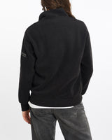 Vintage, MLB, Chicago, White, Sox, Quarter, Zip, Fleece, Sweatshirt, The Real Deal, size medium, colour Black, newtown, sydney, australia, thrift store, opshop, preloved, secondhand, sustainable, retro, antique, 70s, 80s, 90s, 2000s, 00s, fashion, clothing, streetwear, trendy, garment, style, boutique, store, shop, archive, sale, cheap, best, top, Sweats and hoodies