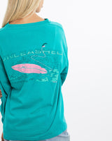 Vintage, 1987, Ocean, Pacific, Surf, Long, Sleeve, Tee, The Real Deal, size small, colour Green, newtown, sydney, australia, thrift store, opshop, preloved, secondhand, sustainable, retro, antique, 70s, 80s, 90s, 2000s, 00s, fashion, clothing, streetwear, trendy, garment, style, boutique, store, shop, archive, sale, cheap, best, top, T-Shirts