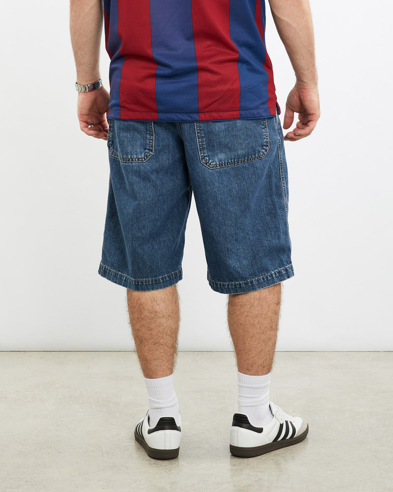 Vintage, Tommy, Hilfiger, Denim, Shorts, The Real Deal, size 32", colour Blue, newtown, sydney, australia, thrift store, opshop, preloved, secondhand, sustainable, retro, antique, 70s, 80s, 90s, 2000s, 00s, fashion, clothing, streetwear, trendy, garment, style, boutique, store, shop, archive, sale, cheap, best, top, Shorts