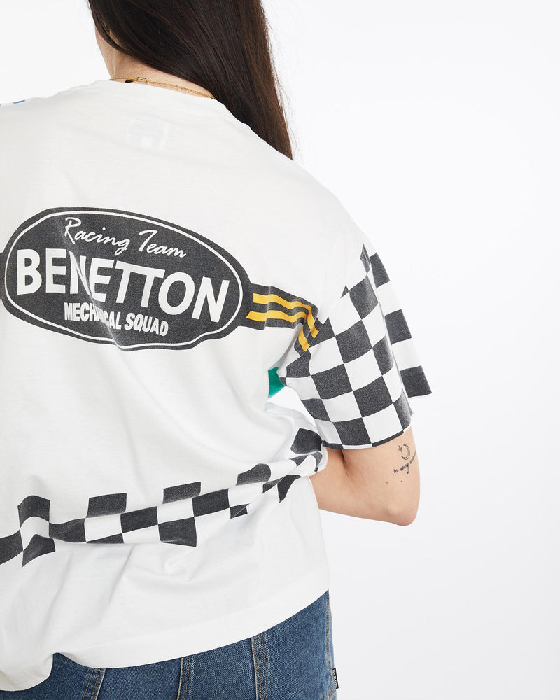 Vintage, 90s, United, Colors, of, Benetton, Racing, Tee, The Real Deal, size medium, colour Multicolour, newtown, sydney, australia, thrift store, opshop, preloved, secondhand, sustainable, retro, antique, 70s, 80s, 90s, 2000s, 00s, fashion, clothing, streetwear, trendy, garment, style, boutique, store, shop, archive, sale, cheap, best, top, T-Shirts