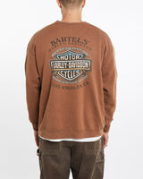 Vintage, Harley, Davidson, Sweatshirt, The Real Deal, size extra large, colour Brown, newtown, sydney, australia, thrift store, opshop, preloved, secondhand, sustainable, retro, antique, 70s, 80s, 90s, 2000s, 00s, fashion, clothing, streetwear, trendy, garment, style, boutique, store, shop, archive, sale, cheap, best, top, Sweats and hoodies
