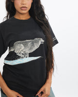Vintage 90s Wolf Wildlife Tee <br>S , The Real Deal , newtown, sydney, australia, thrift store, opshop, preloved, secondhand, sustainable, retro, antique, 70s, 80s, 90s, 2000s, 00s, fashion, clothing, streetwear, trendy, garment, style, boutique, store, shop, archive, sale, cheap, best, top
