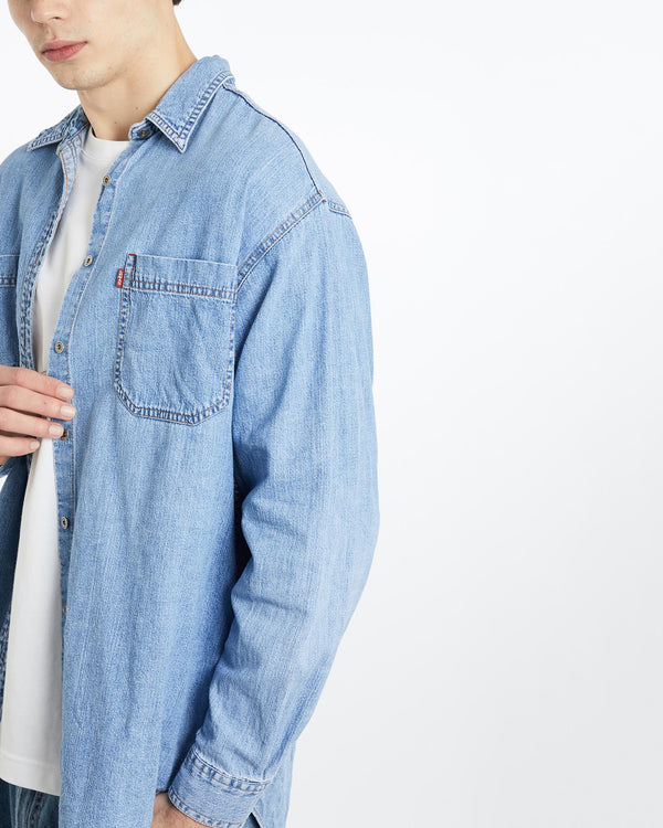 Vintage, Levi's, Denim, Button, Up, Shirt, The Real Deal, size extra large, colour Blue, newtown, sydney, australia, thrift store, opshop, preloved, secondhand, sustainable, retro, antique, 70s, 80s, 90s, 2000s, 00s, fashion, clothing, streetwear, trendy, garment, style, boutique, store, shop, archive, sale, cheap, best, top, Shirts