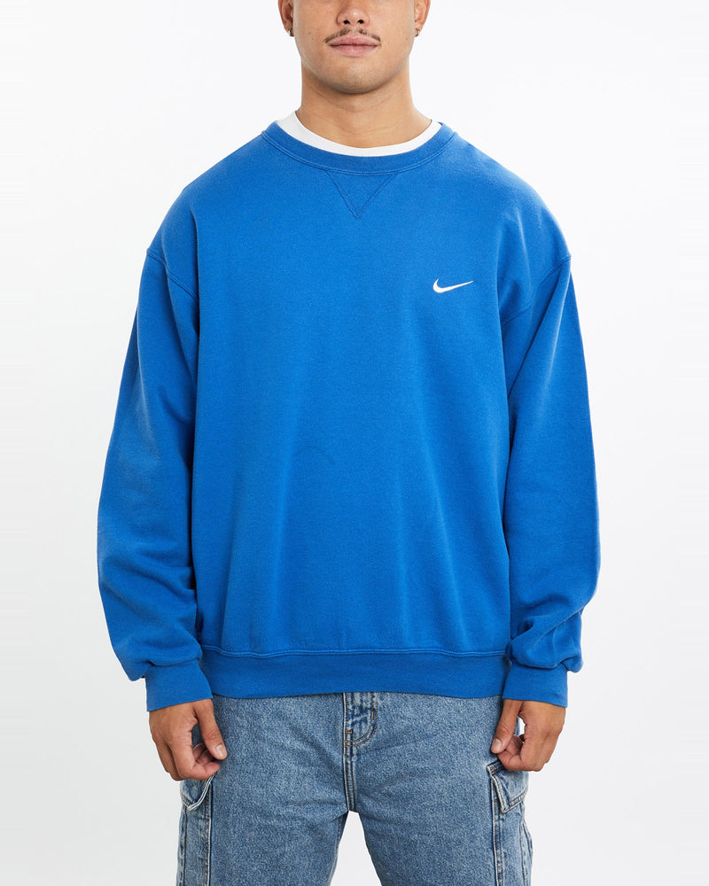 Vintage, Nike, Sweatshirt, The Real Deal, size extra large, colour Blue, newtown, sydney, australia, thrift store, opshop, preloved, secondhand, sustainable, retro, antique, 70s, 80s, 90s, 2000s, 00s, fashion, clothing, streetwear, trendy, garment, style, boutique, store, shop, archive, sale, cheap, best, top, Sweats and hoodies