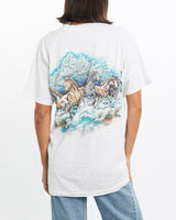 Vintage, 90s, Dallas, Texas, Horse, Wildlife, Tee, The Real Deal, size small, colour Grey, newtown, sydney, australia, thrift store, opshop, preloved, secondhand, sustainable, retro, antique, 70s, 80s, 90s, 2000s, 00s, fashion, clothing, streetwear, trendy, garment, style, boutique, store, shop, archive, sale, cheap, best, top, T-Shirts