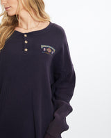 Vintage, Harley, Davidson, Thermal, Long, Sleeve, Tee, The Real Deal, size extra large, colour Purple, newtown, sydney, australia, thrift store, opshop, preloved, secondhand, sustainable, retro, antique, 70s, 80s, 90s, 2000s, 00s, fashion, clothing, streetwear, trendy, garment, style, boutique, store, shop, archive, sale, cheap, best, top, T-Shirts