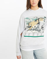 Vintage, 90s, NWF, Cougar, Wildlife, Sweatshirt, The Real Deal, size medium, colour Grey, newtown, sydney, australia, thrift store, opshop, preloved, secondhand, sustainable, retro, antique, 70s, 80s, 90s, 2000s, 00s, fashion, clothing, streetwear, trendy, garment, style, boutique, store, shop, archive, sale, cheap, best, top, Sweats and hoodies