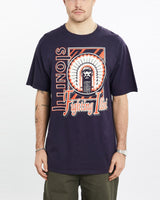 Vintage, 90s, NCAA, University, of, Illinois, Fighting, Illini, Tee, The Real Deal, size extra large, colour Navy, newtown, sydney, australia, thrift store, opshop, preloved, secondhand, sustainable, retro, antique, 70s, 80s, 90s, 2000s, 00s, fashion, clothing, streetwear, trendy, garment, style, boutique, store, shop, archive, sale, cheap, best, top, T-Shirts