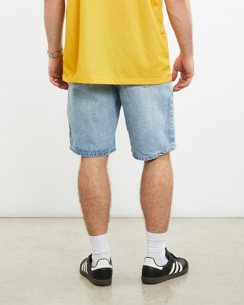 Vintage, Route, 66, Denim, Shorts, The Real Deal, size 33", colour Blue, newtown, sydney, australia, thrift store, opshop, preloved, secondhand, sustainable, retro, antique, 70s, 80s, 90s, 2000s, 00s, fashion, clothing, streetwear, trendy, garment, style, boutique, store, shop, archive, sale, cheap, best, top, Shorts