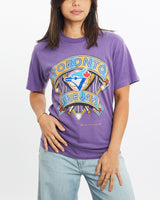 Vintage, 1991, MLB, Toronto, Blue, Jays, Tee, The Real Deal, size double extra small, colour Purple, newtown, sydney, australia, thrift store, opshop, preloved, secondhand, sustainable, retro, antique, 70s, 80s, 90s, 2000s, 00s, fashion, clothing, streetwear, trendy, garment, style, boutique, store, shop, archive, sale, cheap, best, top, T-Shirts