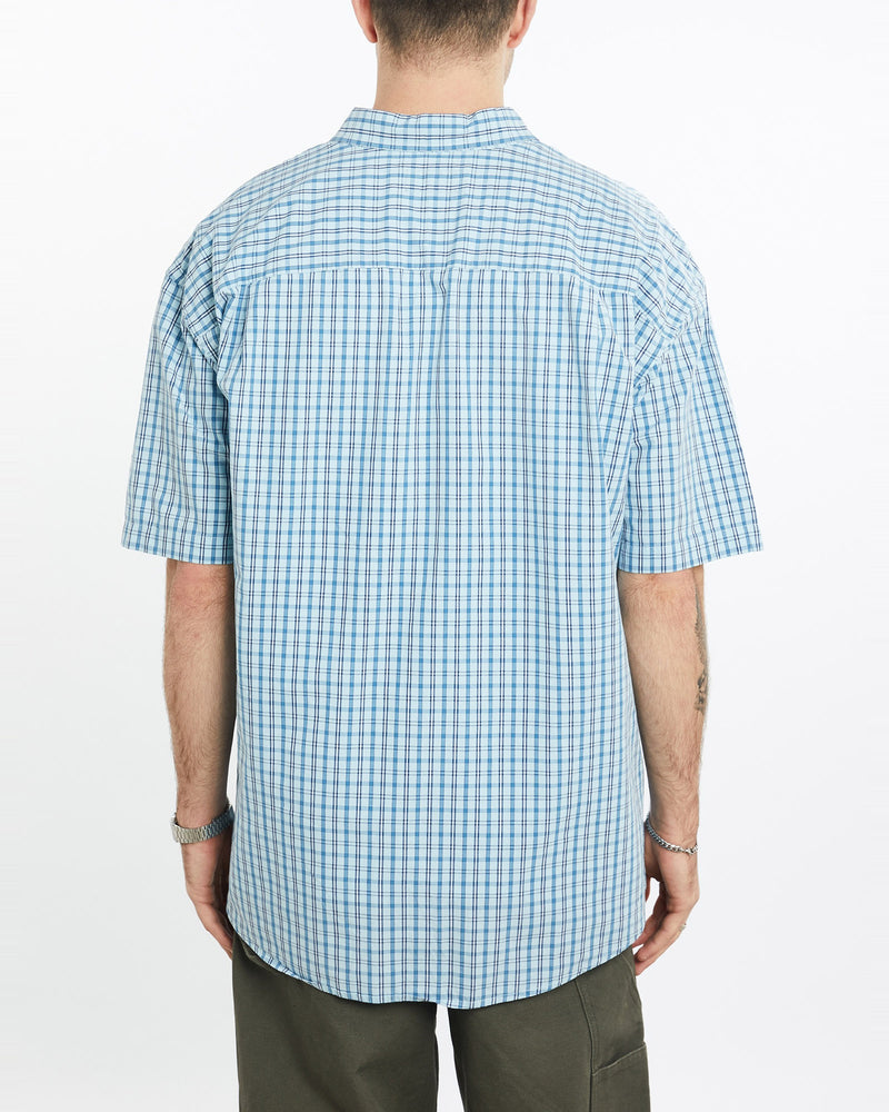 Vintage, 90s, Polo, Ralph, Lauren, Short, Sleeve, Button, Up, Shirt, The Real Deal, size extra large, colour Blue, newtown, sydney, australia, thrift store, opshop, preloved, secondhand, sustainable, retro, antique, 70s, 80s, 90s, 2000s, 00s, fashion, clothing, streetwear, trendy, garment, style, boutique, store, shop, archive, sale, cheap, best, top, Shirts