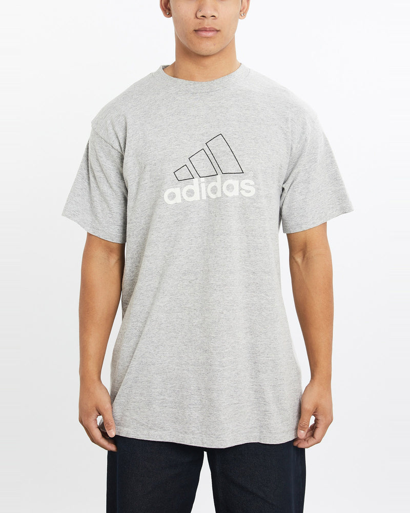 Vintage, 90s, Adidas, Tee, The Real Deal, size large, colour Grey, newtown, sydney, australia, thrift store, opshop, preloved, secondhand, sustainable, retro, antique, 70s, 80s, 90s, 2000s, 00s, fashion, clothing, streetwear, trendy, garment, style, boutique, store, shop, archive, sale, cheap, best, top, T-Shirts