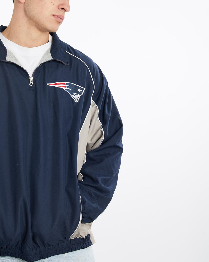 Vintage, NFL, New, England, Patriots, Windbreaker, Jacket, The Real Deal, size double extra large, colour Multicolour, newtown, sydney, australia, thrift store, opshop, preloved, secondhand, sustainable, retro, antique, 70s, 80s, 90s, 2000s, 00s, fashion, clothing, streetwear, trendy, garment, style, boutique, store, shop, archive, sale, cheap, best, top, Jackets