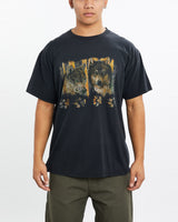 Vintage, Wolf, Wildlife, Tee, The Real Deal, size medium, colour Black, newtown, sydney, australia, thrift store, opshop, preloved, secondhand, sustainable, retro, antique, 70s, 80s, 90s, 2000s, 00s, fashion, clothing, streetwear, trendy, garment, style, boutique, store, shop, archive, sale, cheap, best, top, T-Shirts