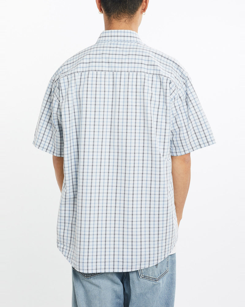 Vintage, 90s, Polo, Ralph, Lauren, Short, Sleeve, Button, Up, Shirt, The Real Deal, size large, colour Blue, newtown, sydney, australia, thrift store, opshop, preloved, secondhand, sustainable, retro, antique, 70s, 80s, 90s, 2000s, 00s, fashion, clothing, streetwear, trendy, garment, style, boutique, store, shop, archive, sale, cheap, best, top, Shirts