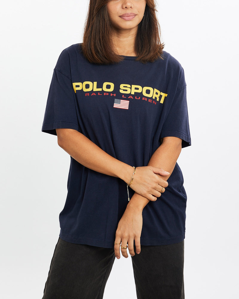 Vintage, 90s, Ralph, Lauren, Polo, Sport, Tee, The Real Deal, size extra small, colour Black, newtown, sydney, australia, thrift store, opshop, preloved, secondhand, sustainable, retro, antique, 70s, 80s, 90s, 2000s, 00s, fashion, clothing, streetwear, trendy, garment, style, boutique, store, shop, archive, sale, cheap, best, top, T-Shirts