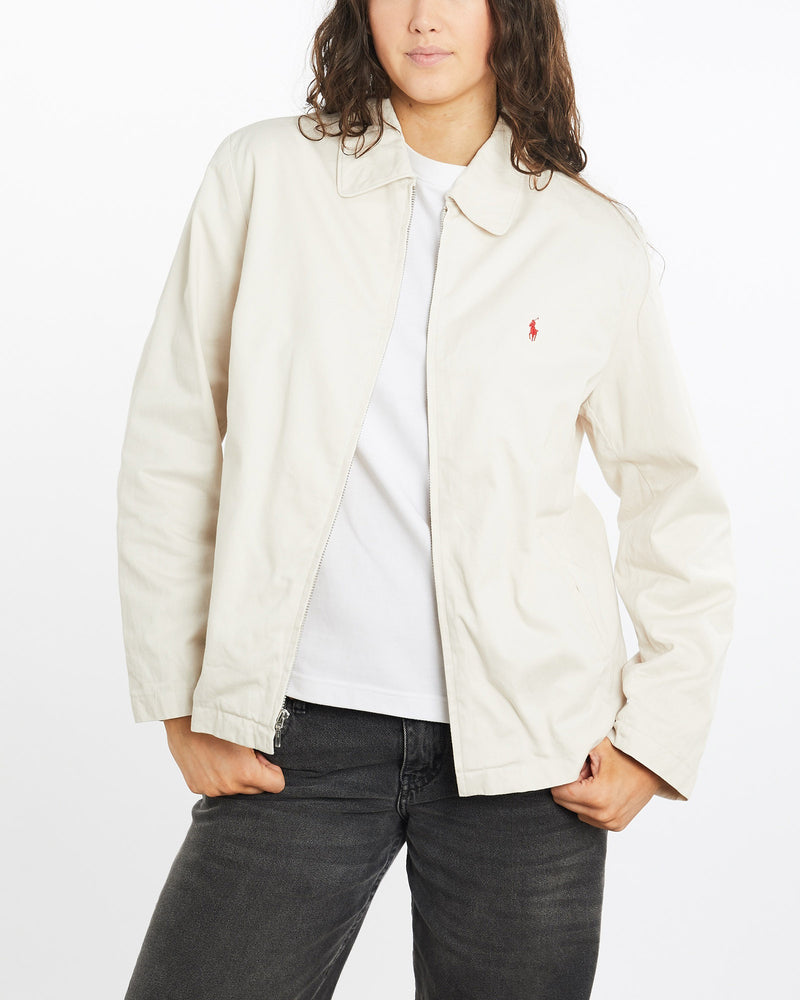 Vintage, 90s, Polo, Ralph, Lauren, Harrington, Jacket, The Real Deal, size medium, colour Beige, newtown, sydney, australia, thrift store, opshop, preloved, secondhand, sustainable, retro, antique, 70s, 80s, 90s, 2000s, 00s, fashion, clothing, streetwear, trendy, garment, style, boutique, store, shop, archive, sale, cheap, best, top, Jackets