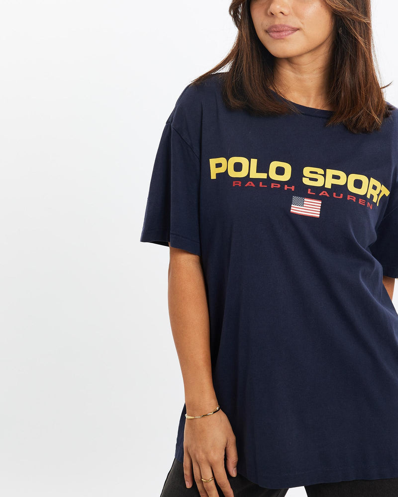 Vintage, 90s, Ralph, Lauren, Polo, Sport, Tee, The Real Deal, size extra small, colour Black, newtown, sydney, australia, thrift store, opshop, preloved, secondhand, sustainable, retro, antique, 70s, 80s, 90s, 2000s, 00s, fashion, clothing, streetwear, trendy, garment, style, boutique, store, shop, archive, sale, cheap, best, top, T-Shirts