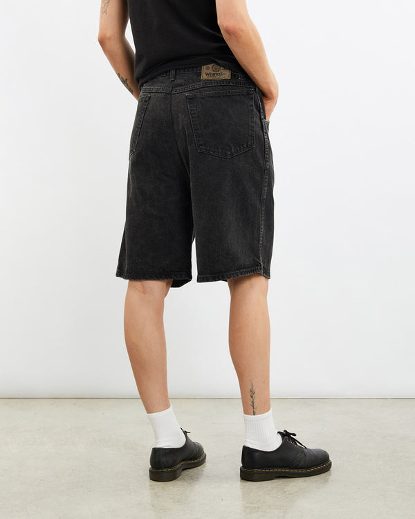 Vintage, Wrangler, Denim, Shorts, The Real Deal, size 31", colour Black, newtown, sydney, australia, thrift store, opshop, preloved, secondhand, sustainable, retro, antique, 70s, 80s, 90s, 2000s, 00s, fashion, clothing, streetwear, trendy, garment, style, boutique, store, shop, archive, sale, cheap, best, top, Shorts
