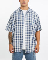 Vintage, Polo, Ralph, Lauren, Short, Sleeve, Button, Up, Shirt, The Real Deal, size extra large, colour Blue, newtown, sydney, australia, thrift store, opshop, preloved, secondhand, sustainable, retro, antique, 70s, 80s, 90s, 2000s, 00s, fashion, clothing, streetwear, trendy, garment, style, boutique, store, shop, archive, sale, cheap, best, top, Shirts