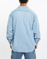 Vintage, 90s, Disney, Winnie, The, Pooh, Tigger', Denim, Button, Up, Shirt, The Real Deal, size extra large, colour Blue, newtown, sydney, australia, thrift store, opshop, preloved, secondhand, sustainable, retro, antique, 70s, 80s, 90s, 2000s, 00s, fashion, clothing, streetwear, trendy, garment, style, boutique, store, shop, archive, sale, cheap, best, top, Shirts