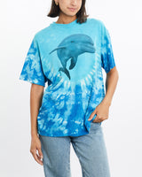 Vintage, 90s, Dolphin, Wildlife, Tie, Dye, Tee, The Real Deal, size small, colour Blue, newtown, sydney, australia, thrift store, opshop, preloved, secondhand, sustainable, retro, antique, 70s, 80s, 90s, 2000s, 00s, fashion, clothing, streetwear, trendy, garment, style, boutique, store, shop, archive, sale, cheap, best, top, T-Shirts