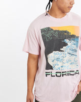 Vintage, 80s, Florida, Graphic, Tee, The Real Deal, size medium, colour Pink, newtown, sydney, australia, thrift store, opshop, preloved, secondhand, sustainable, retro, antique, 70s, 80s, 90s, 2000s, 00s, fashion, clothing, streetwear, trendy, garment, style, boutique, store, shop, archive, sale, cheap, best, top, T-Shirts