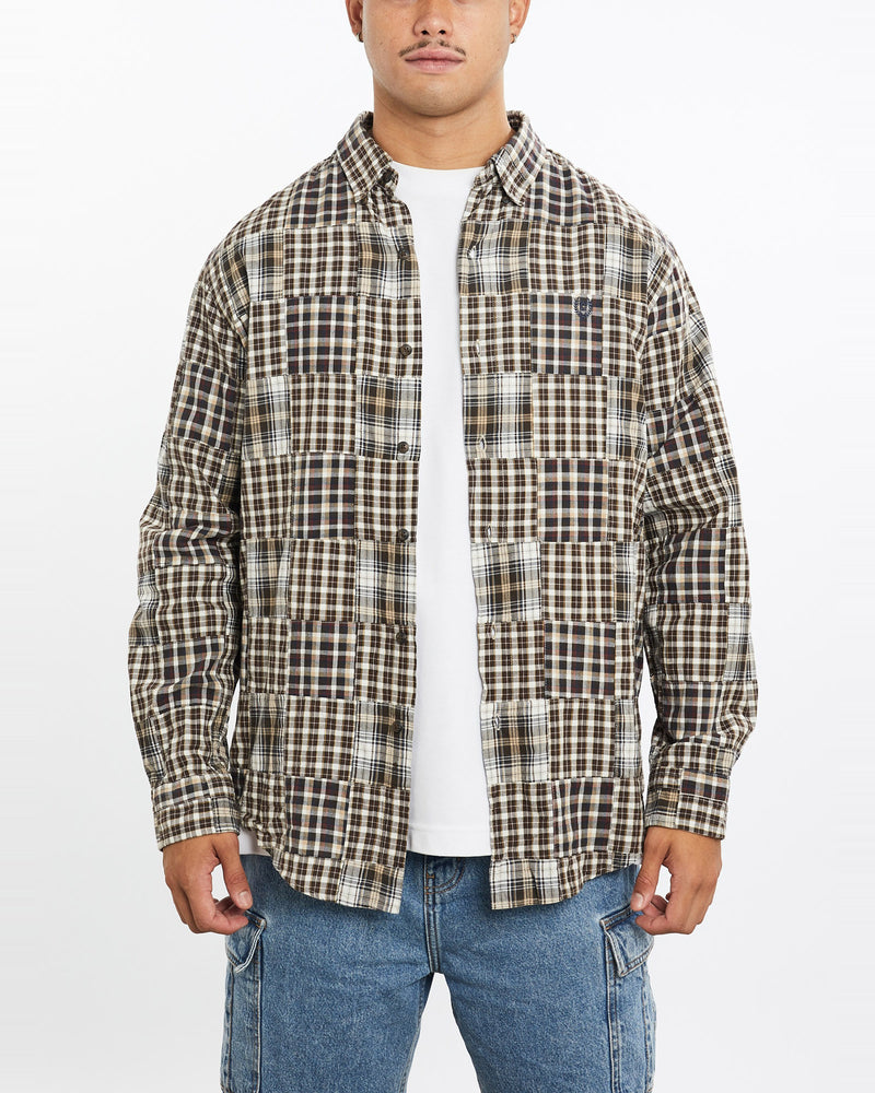 Vintage, Chaps, Ralph, Lauren, Patch, Work, Button, Up, Shirt, The Real Deal, size extra large, colour Brown, newtown, sydney, australia, thrift store, opshop, preloved, secondhand, sustainable, retro, antique, 70s, 80s, 90s, 2000s, 00s, fashion, clothing, streetwear, trendy, garment, style, boutique, store, shop, archive, sale, cheap, best, top, Shirts