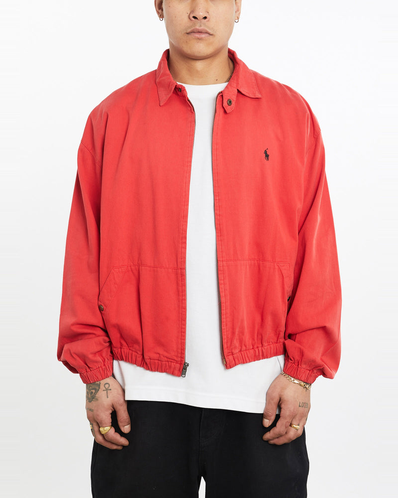 Vintage, 90s, Polo, Ralph, Lauren, Harrington, Jacket, The Real Deal, size extra large, colour Red, newtown, sydney, australia, thrift store, opshop, preloved, secondhand, sustainable, retro, antique, 70s, 80s, 90s, 2000s, 00s, fashion, clothing, streetwear, trendy, garment, style, boutique, store, shop, archive, sale, cheap, best, top, Jackets