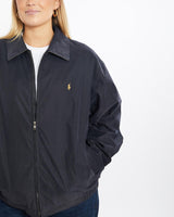 Vintage, 90s, Polo, Ralph, Lauren, Harrington, Jacket, The Real Deal, size medium, colour Navy, newtown, sydney, australia, thrift store, opshop, preloved, secondhand, sustainable, retro, antique, 70s, 80s, 90s, 2000s, 00s, fashion, clothing, streetwear, trendy, garment, style, boutique, store, shop, archive, sale, cheap, best, top, Jackets