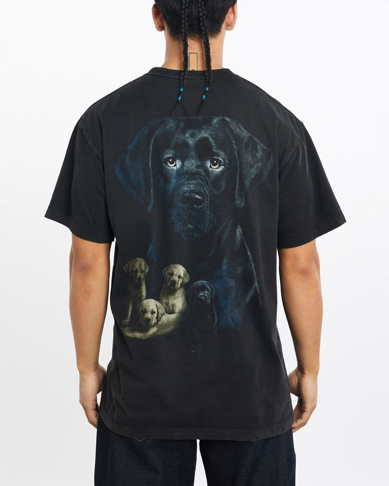 Vintage, Labrador, Tee, The Real Deal, size large, colour Black, newtown, sydney, australia, thrift store, opshop, preloved, secondhand, sustainable, retro, antique, 70s, 80s, 90s, 2000s, 00s, fashion, clothing, streetwear, trendy, garment, style, boutique, store, shop, archive, sale, cheap, best, top, T-Shirts