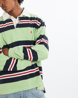 Vintage, 90s, Polo, Ralph, Lauren, Rugby, Shirt, The Real Deal, size large, colour Multicolour, newtown, sydney, australia, thrift store, opshop, preloved, secondhand, sustainable, retro, antique, 70s, 80s, 90s, 2000s, 00s, fashion, clothing, streetwear, trendy, garment, style, boutique, store, shop, archive, sale, cheap, best, top, Shirts