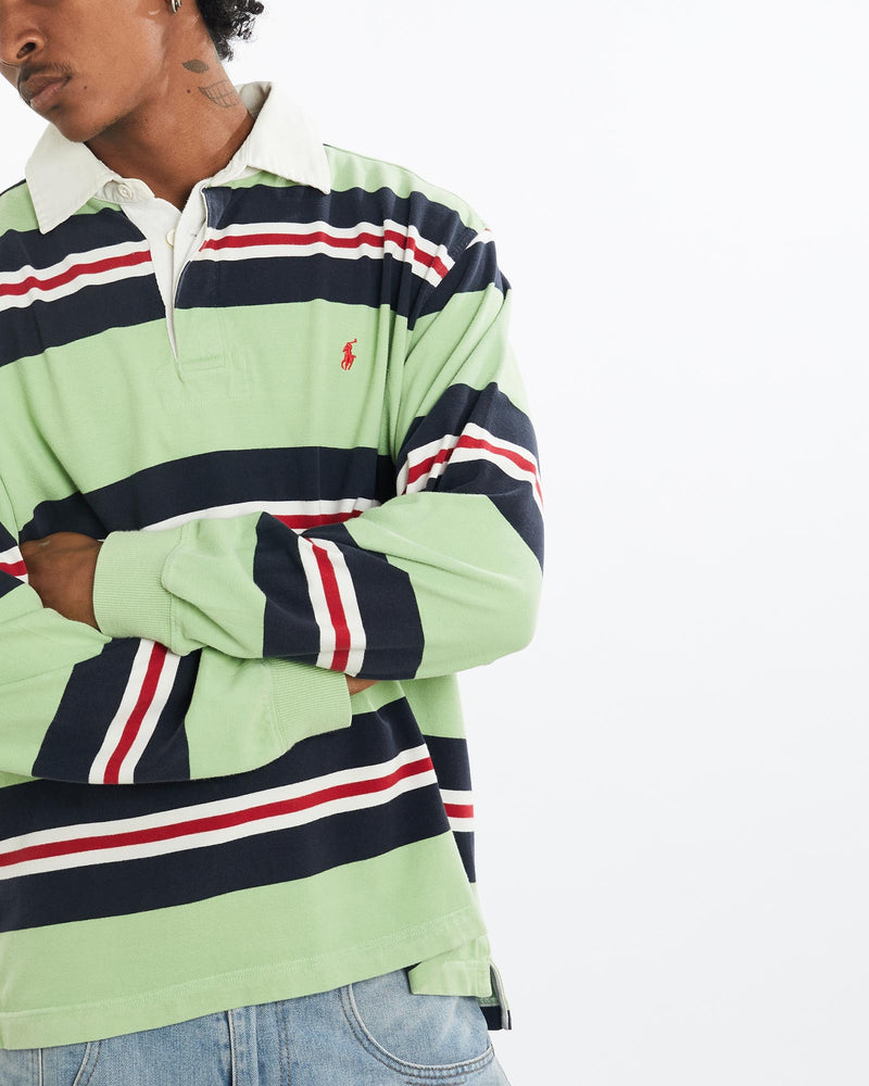 Vintage, 90s, Polo, Ralph, Lauren, Rugby, Shirt, The Real Deal, size large, colour Multicolour, newtown, sydney, australia, thrift store, opshop, preloved, secondhand, sustainable, retro, antique, 70s, 80s, 90s, 2000s, 00s, fashion, clothing, streetwear, trendy, garment, style, boutique, store, shop, archive, sale, cheap, best, top, Shirts