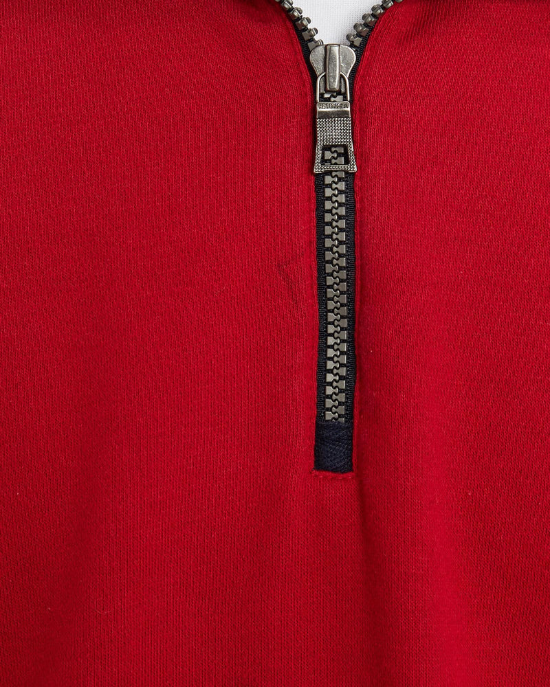 Vintage, Nautica, Quarter, Zip, Sweatshirt, The Real Deal, size extra large, colour Red, newtown, sydney, australia, thrift store, opshop, preloved, secondhand, sustainable, retro, antique, 70s, 80s, 90s, 2000s, 00s, fashion, clothing, streetwear, trendy, garment, style, boutique, store, shop, archive, sale, cheap, best, top, Sweats and hoodies