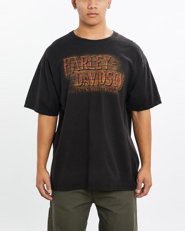 Harley, Davidson, Tee, The Real Deal, size large, colour Black, newtown, sydney, australia, thrift store, opshop, preloved, secondhand, sustainable, retro, antique, 70s, 80s, 90s, 2000s, 00s, fashion, clothing, streetwear, trendy, garment, style, boutique, store, shop, archive, sale, cheap, best, top, T-Shirts