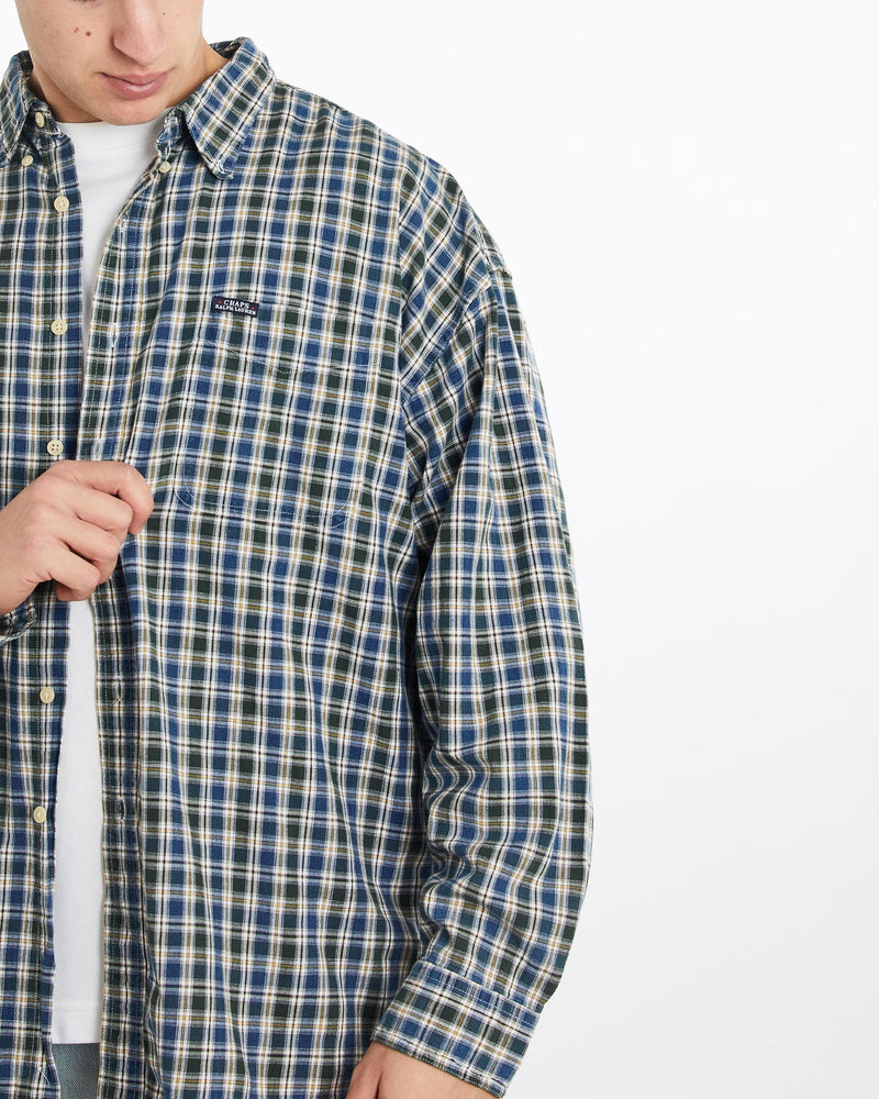 Vintage, 90s, Chaps, Ralph, Lauren, Button, Up, Shirt, The Real Deal, size double extra large, colour Multicolour, newtown, sydney, australia, thrift store, opshop, preloved, secondhand, sustainable, retro, antique, 70s, 80s, 90s, 2000s, 00s, fashion, clothing, streetwear, trendy, garment, style, boutique, store, shop, archive, sale, cheap, best, top, Shirts