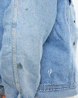 Vintage, 90s, Lee, Stormrider, Blanket, Lined, Denim, Jacket, The Real Deal, size extra large, colour Blue, newtown, sydney, australia, thrift store, opshop, preloved, secondhand, sustainable, retro, antique, 70s, 80s, 90s, 2000s, 00s, fashion, clothing, streetwear, trendy, garment, style, boutique, store, shop, archive, sale, cheap, best, top, Jackets